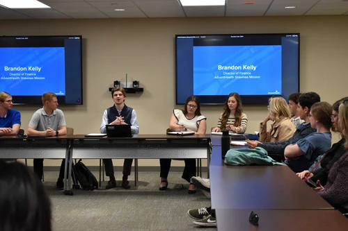 Students meeting with employers in Kansas City Metro Area.